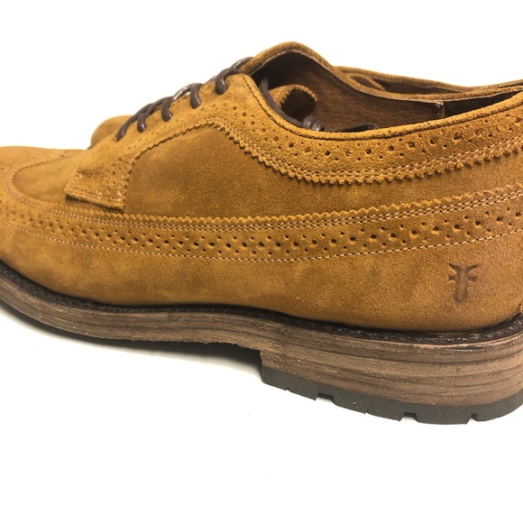 Frye Mens Suede Wingtip Dress Shoes - Picture 14 of 16
